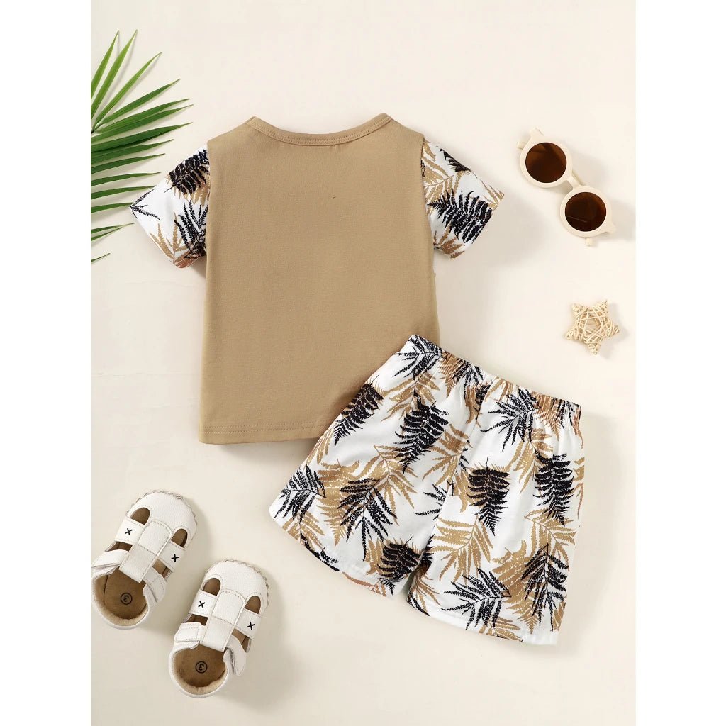 1 - 3 Years Baby Boy Clothes Set Short Sleeves Top+Shorts 2PCS Summer Daily Casual Outfit Toddler Boy Beach Style Clothing - MAGUSTA BEAUTY