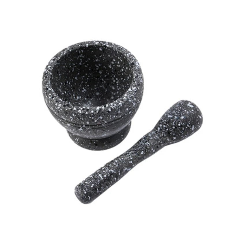 1 Set Grinding Bowl Garlic Press Pestle Grinder Granite Decor Spice Crusher Herb Pepper Mixing Pot Kitchen Mills Tool - MAGUSTA BEAUTY