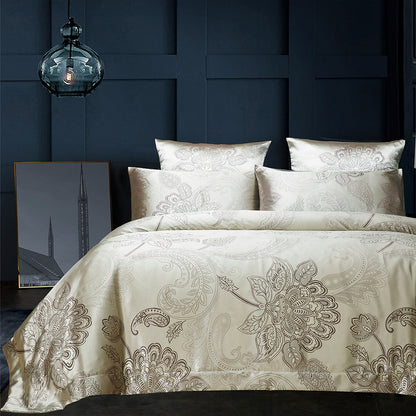 Three-piece jacquard bed