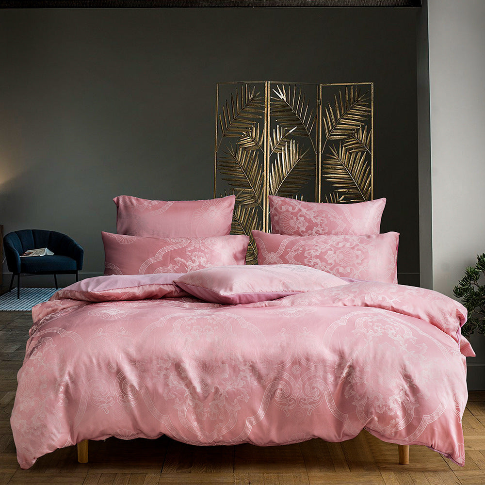 Three-piece jacquard bed