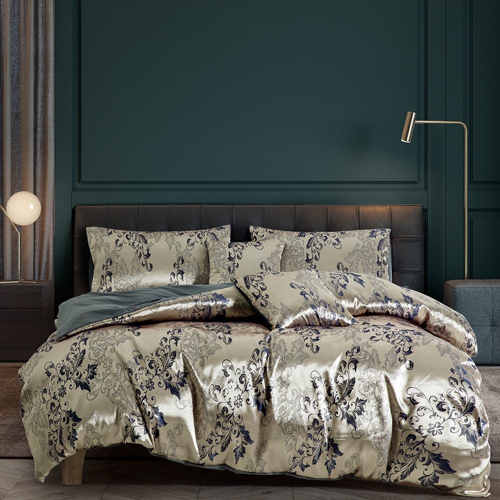 Three-piece jacquard bed