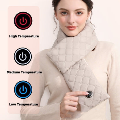 USB Rechargeable Heated Scarf with 3 Temperature Settings – Comfortable Thermal Neck Warmer for Men and Women