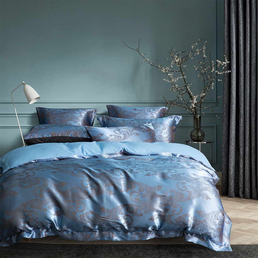 Three-piece jacquard bed