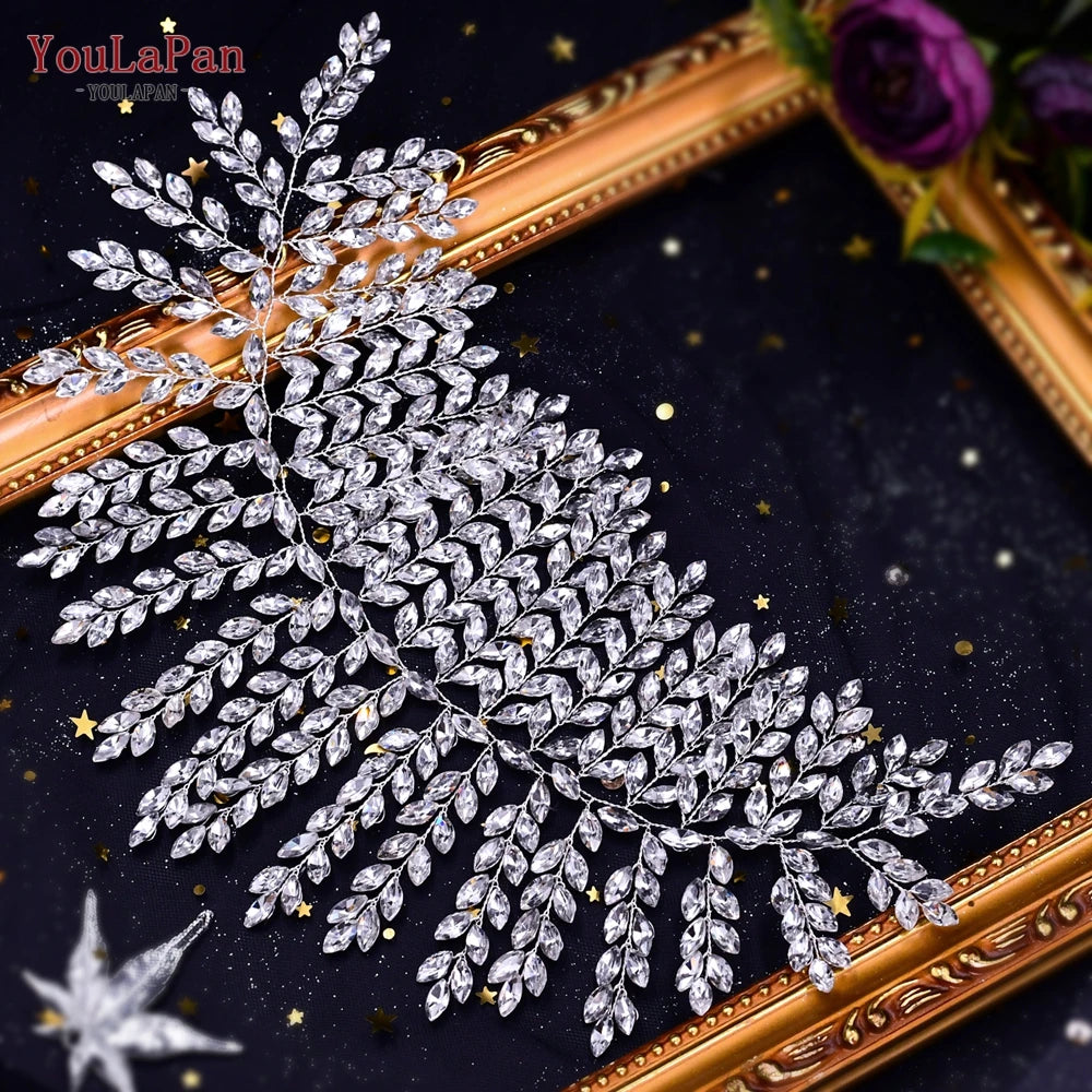 YouLaPan HP238 Bridal Crown Wedding Tiaras and Crown Bridal Tiara Luxury Hair Wedding Accessories Boho Wedding Headband Headwear