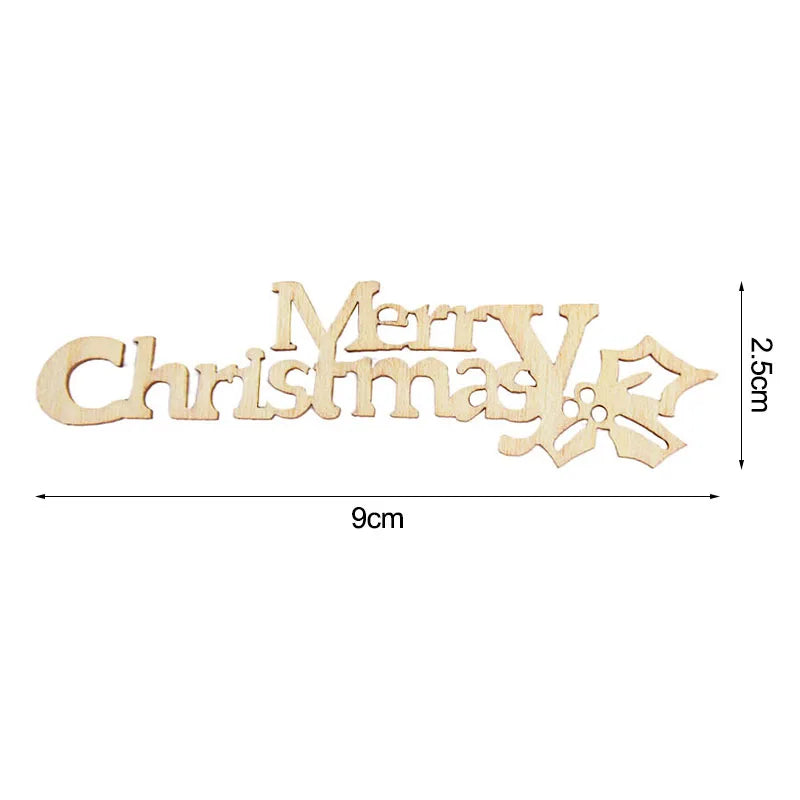 10pcs Wooden Merry Christmas Letters DIY Wood Craft Table Christmas Decorations for Home Xmas Navidad Natal New Year Party Gift