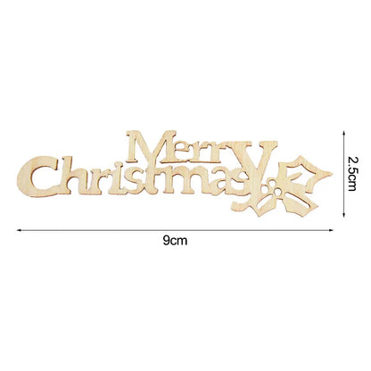 10pcs Wooden Merry Christmas Letters DIY Wood Craft Table Christmas Decorations for Home Xmas Navidad Natal New Year Party Gift