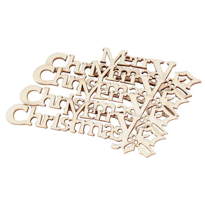 10pcs Wooden Merry Christmas Letters DIY Wood Craft Table Christmas Decorations for Home Xmas Navidad Natal New Year Party Gift