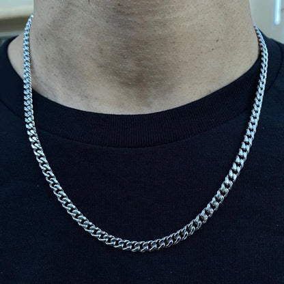 2021 Classic Men Necklace Width 3 To 7 MM Stainless Steel Long Necklace For Men Women Chain Jewelry