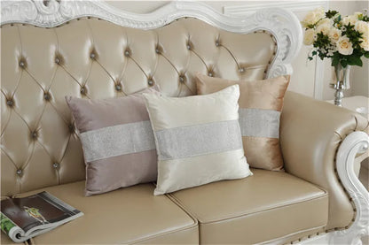 Velvet Fabric Diamond Pillow Cushion Shining Home Decor Pillow Decorative Throw Pillows 45X45cm (Only The Outer Cover)