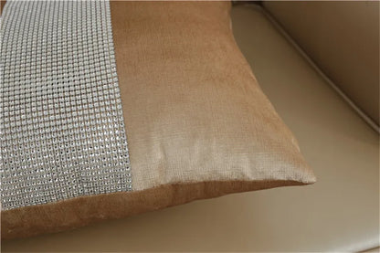 Velvet Fabric Diamond Pillow Cushion Shining Home Decor Pillow Decorative Throw Pillows 45X45cm (Only The Outer Cover)