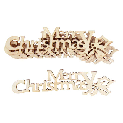 10pcs Wooden Merry Christmas Letters DIY Wood Craft Table Christmas Decorations for Home Xmas Navidad Natal New Year Party Gift