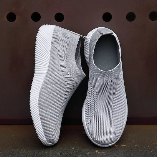 Women Vulcanized Shoes High Quality Women Sneakers Slip On Flats Shoes Women Loafers Plus Size 42 Walking Flat