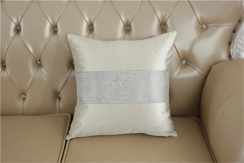 Velvet Fabric Diamond Pillow Cushion Shining Home Decor Pillow Decorative Throw Pillows 45X45cm (Only The Outer Cover)