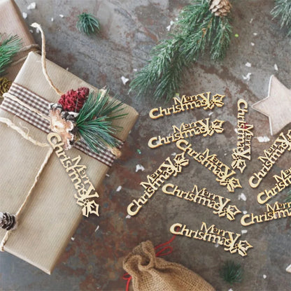 10pcs Wooden Merry Christmas Letters DIY Wood Craft Table Christmas Decorations for Home Xmas Navidad Natal New Year Party Gift