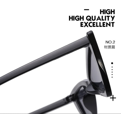 2024 Fashion Butterfly Sunglasses Women Brand Designer Cool Small Frame Cat Eye Sun Glasses Vintage Black Triangle Shades UV400