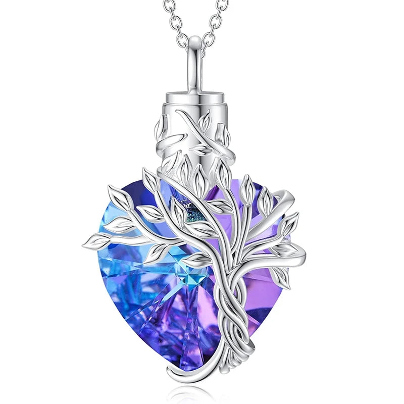 15 Styles Cremation Jewelry - Heart Shped Crystal Urn Necklace Ashes Keepsake Pendant Jewelry Gifts For Women Girls