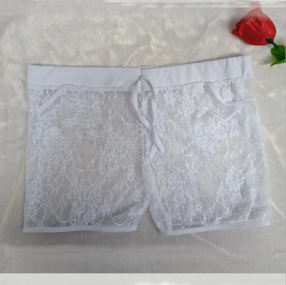 Women Underwear Lace Flower Transparent Panties Seamless Sexy Lingerie Knickers S-XXL Black White Culotte Femme Lace Panties