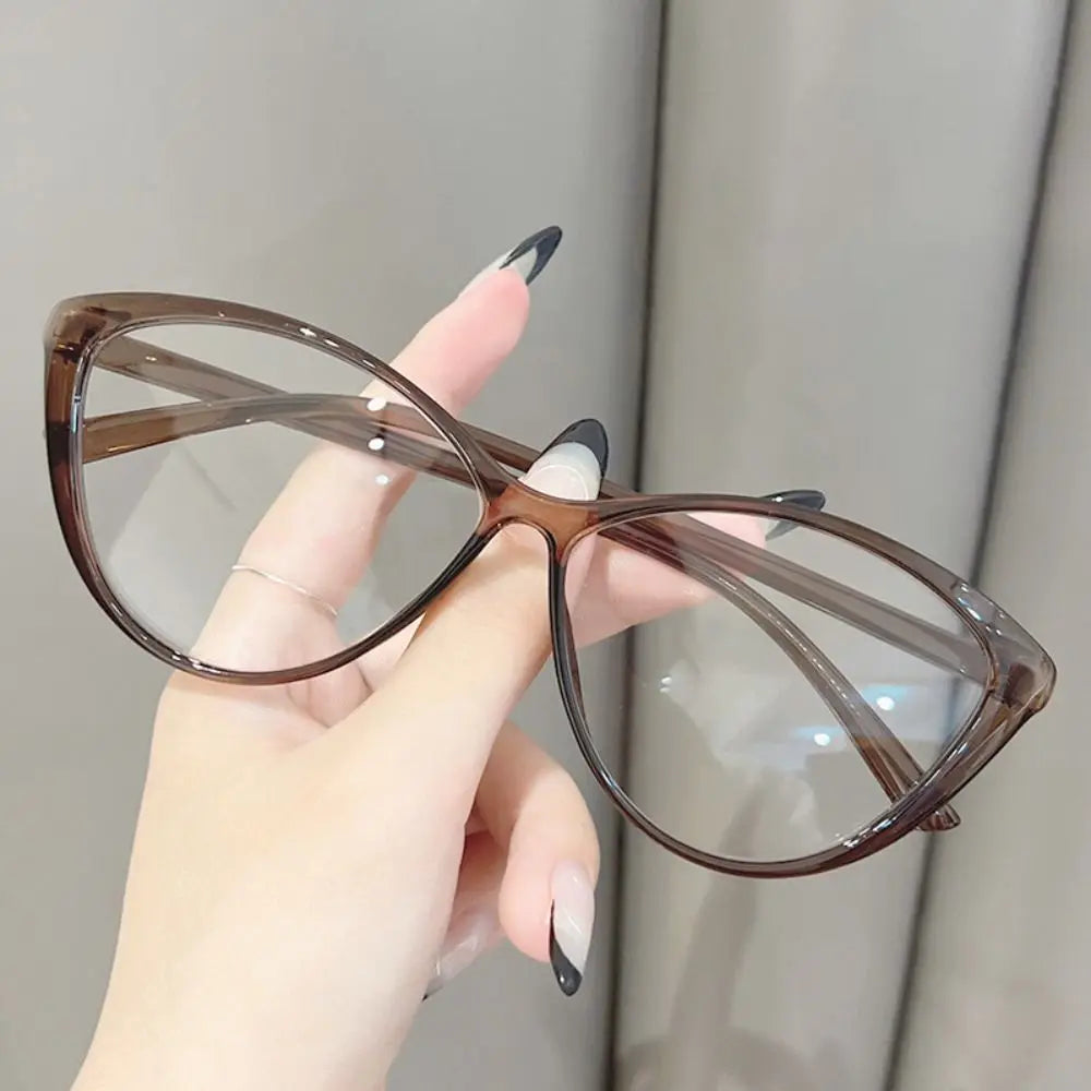 Y2K Retro Oval Frame Glasses Women Female  Sweet Cool Eyewear Trend Reading Computer Anti Blue Light Eyeglasses