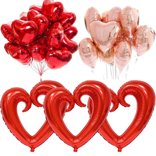 Valentine's Day Themed Heart Shaped Balloon Red Girls Birthday Party Valentine's Day Wedding Decoration Supplies Girl Favor Gift