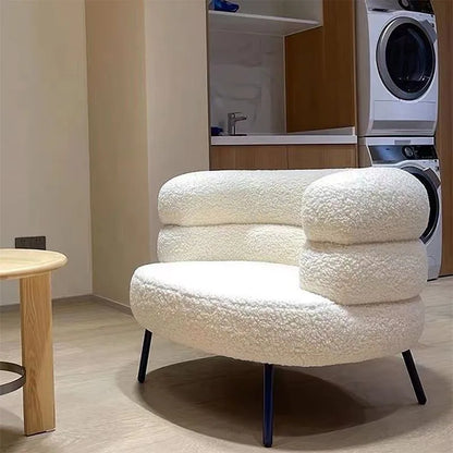 Wuli Huse Internet Celebrity BOBO Wool Lazy Sofa Chair Living Room Bedroom Dressing Room Single Sofa Makeup Chair Dressing Chair