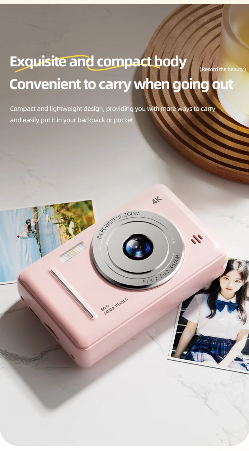 Xiaomi 4K Digital Camera Retro CCD Portable Card Camera Entry-level Camera Dual Camera Flash 50 Million Pixels Auto Focus