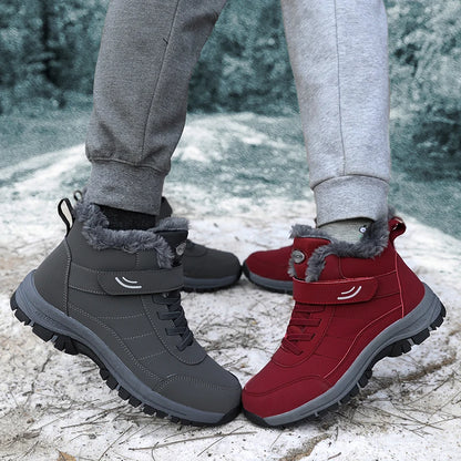 Winter Women Snow Boots Warm Plus Velvet Men Cotton Shoes Windproof Women's Boots Comfortable Casual Shoes Non-slip Hiking Boots