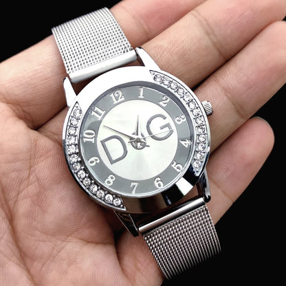 2024 Hot Sale European Fashion Watch Women Luxury Brand DQG Quartz Watch Reloj Mujer Casual Stainless Steel Ladies Clock