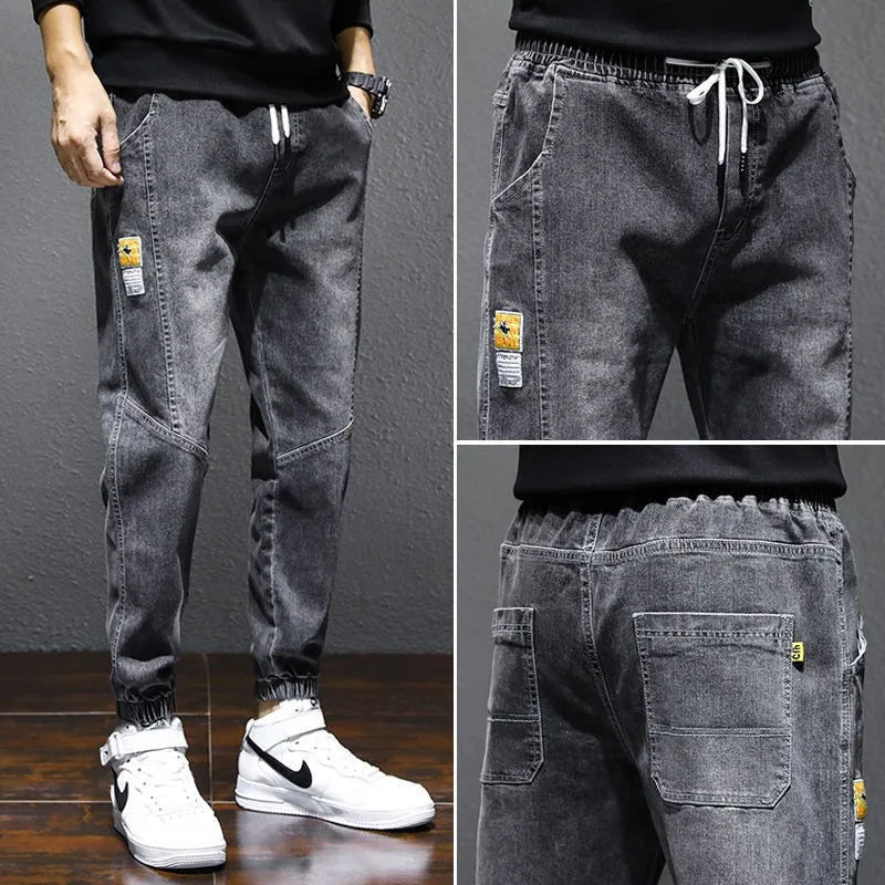 Winter Warm Fleece Jeans Men Harem Men Jeans Stretch Cotton Thick Velvet Pants Men Blue Black Casual Trousers Male