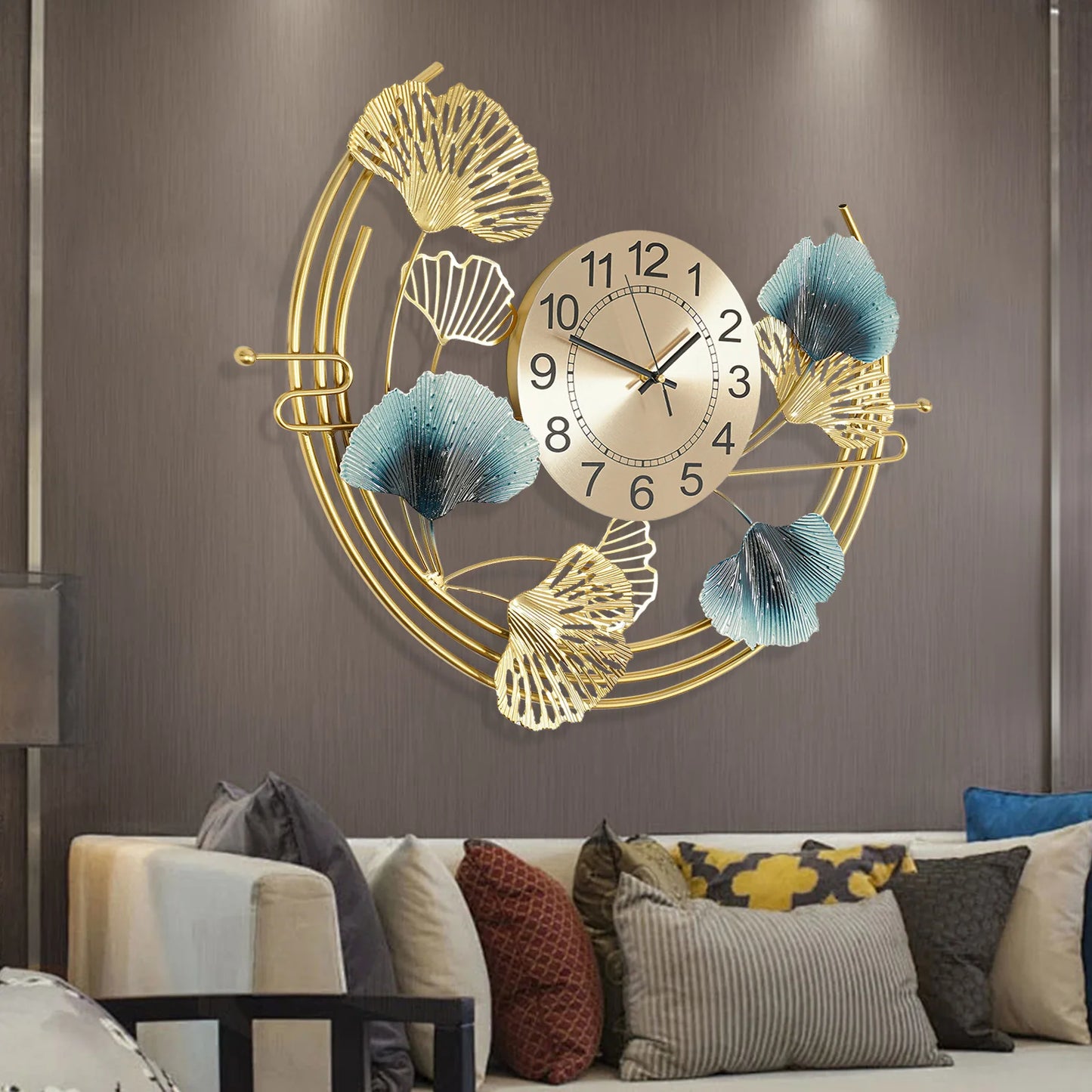 Wall Clock for Living Room Decor 67*52cm Decorative Wall Clock, Large Wall Clock