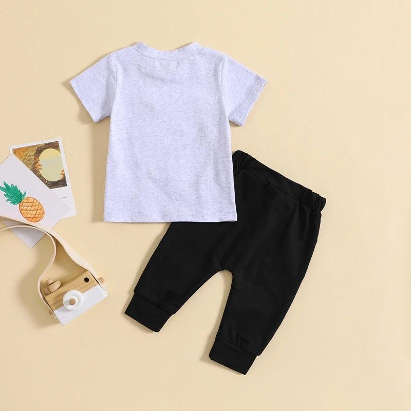 Toddler Baby Boy Summer Bear Outfits  Short Sleeve Top and Shorts Casual Baby Boy Clothes Set 6 12 18 24 Months - MAGUSTA BEAUTY