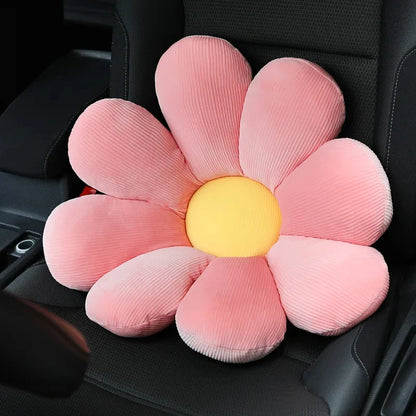 1Pcs Cute Flower Woman Car Neck Pillow Cushion Soft Car Headrest Waist Pillow Safety Seat Belt Shoulder Pad for Girls