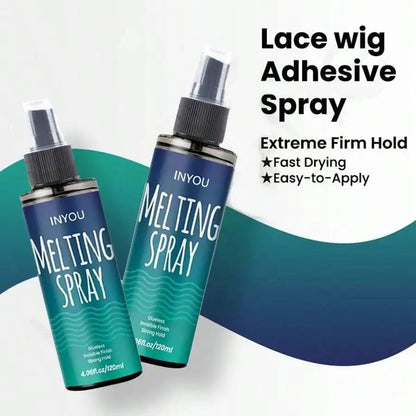 120ML Lace Melting and Holding Spray Glue-Less Hair Adhesive for Wigs, Strong Natural Finishing Hold with Control