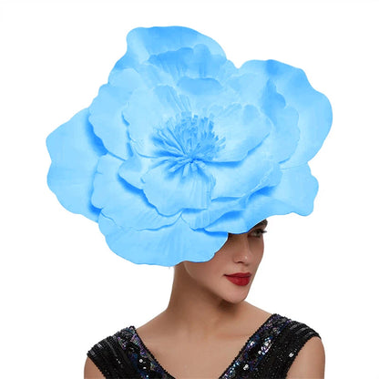 Women Large Flower Hair Band Bow Fascinator Hat Headdress Bridal Makeup Prom Photo Shoot Photography Hair Accessories