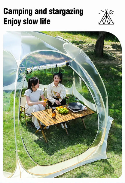 Transparent Dome Tent Camping Tent Outdoor Waterproof 4-8 Person Transparent Mushroom Tent For Wild Trips Hiking SurvivalOutdoor