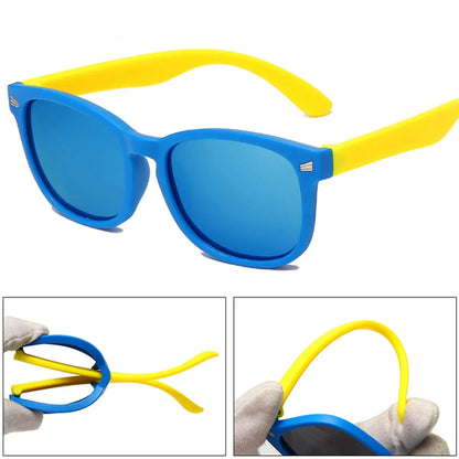 2024 Fashion Brand Children's Color Sunglasses Anti UV Baby Sunshade Anti Blue Light Glasses Girl and Boy Sunglasses UV400