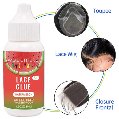 Watermelon Scent Wig Glue for Front Lace Wig Waterprooof Hair Replacement Adhesives Invisible Wig Bonding Glue for Toupee