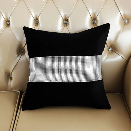 Velvet Fabric Diamond Pillow Cushion Shining Home Decor Pillow Decorative Throw Pillows 45X45cm (Only The Outer Cover)