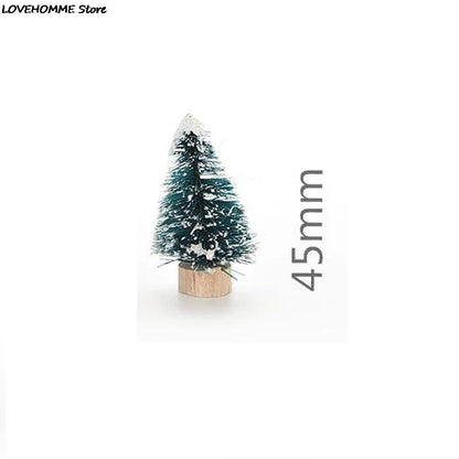 1/3/6 Pcs Miniature Christmas Tree Small Artificial Sisal Snow Landscape Architecture Trees for Christmas Crafts Tabletop Decor