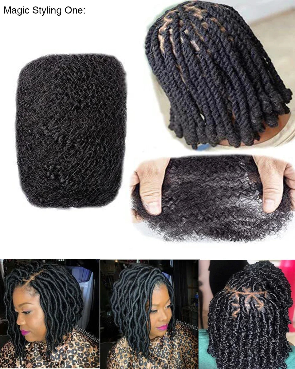 QVR Afro Kinky Bulk Hair No Attachment QVR Afro Curly Bulk Human Hair Rebecca Virgin Remy Dreadlock Natural Color Braids Hair