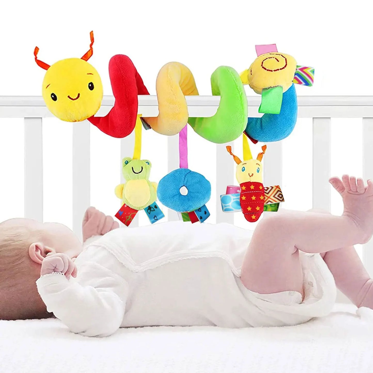 12 Styles Available, Baby Stroller, Hanging Bell, Plush, Baby color label, Bed packaging, cartoon multifunctional bed packaging