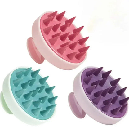 1pc Silicone Shampoo Brush Head Scalp Massage Comb Hair Washing Comb Bath Shower Body Massage Brush Salon Hairdressing Tools