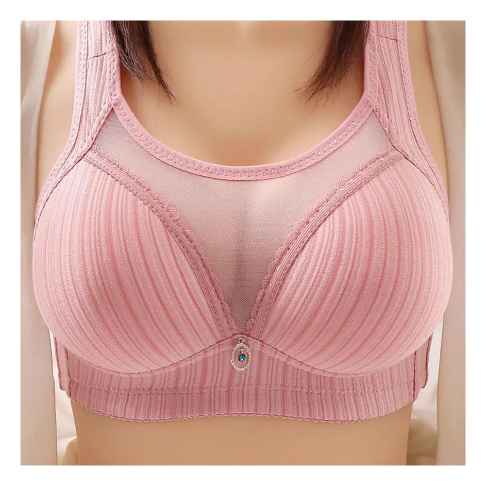 Women Wireless Free Bra Comfortable Non-slip Push-up Sports Bra with Wide Shoulder Straps Chest Pad for Women Breathable