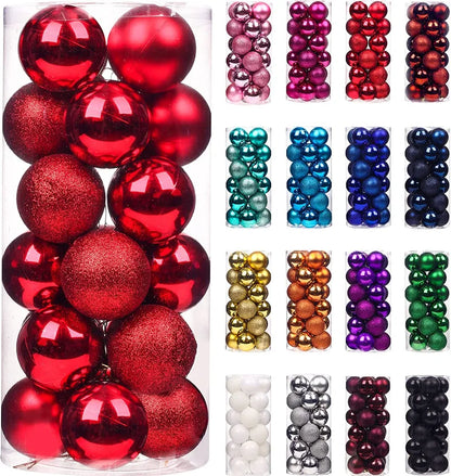 1Box 24/36pcs Christmas Ball Christmas Tree Ornament Hanging Pendent Xmas Decoration 2023 Christmas Ornaments Navidad Gifts 2024