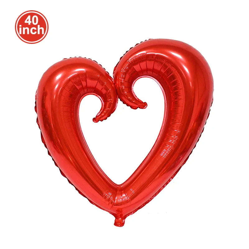 Valentines Day Balloon I Love You Foil Balloons Red Heart Balloons for Anniversary Wedding Romantic Valentines Day Decorations