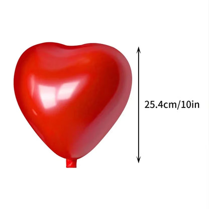 Valentine 50/10pcs Red Heart Balloons Inflatable Latex Balloon for Valentine’s Day Wedding Party Anniversary Decoration Supplies