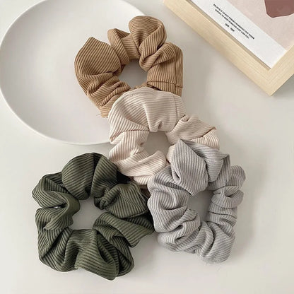 Wholesale 6pcs/pack Women Girls Microfiber Scrunchie Pack Knitted Fabric Chouchou Lot Korean Japan Fashion Scruncies Set 2022