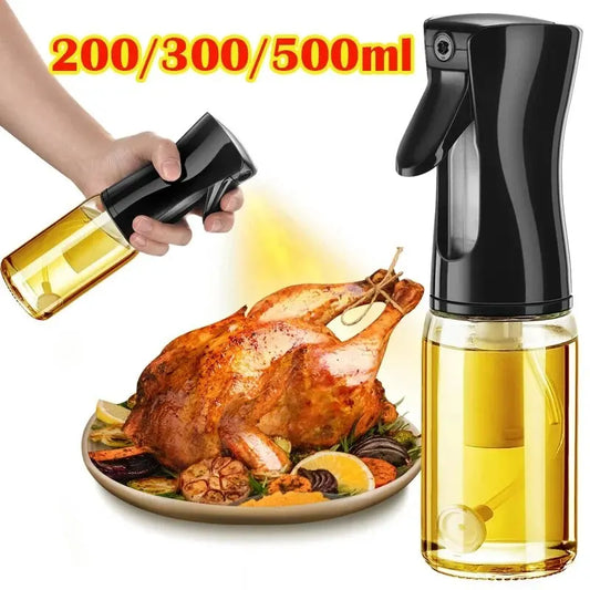 1Pc 200/300/500 ML Oil Spray Pot Kitchen Household Edible Olive Oil Spray Bottle Atomized Misty Oil Tank Air Fryer Spray Bottle