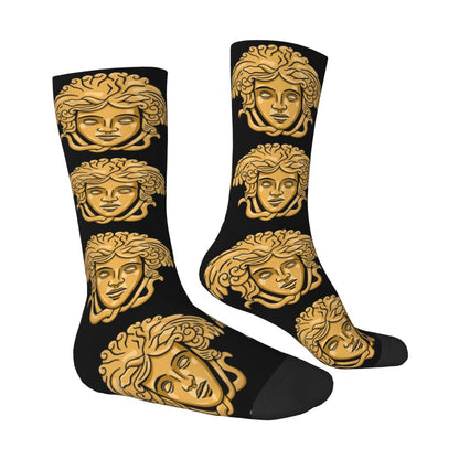 Vintage Medusa Head Crazy Men's compression Socks Unisex Greek Mythology Harajuku Seamless Printed Funny Novelty Happy Crew Sock