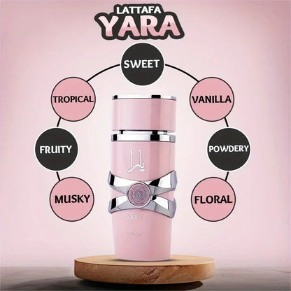 Yara Perfumes with Gift Box 100ml(3.4oz) Luxury Brand Lasting Fragrance Women Perfume Spray Floral Scent Eau De Parfum Cologne