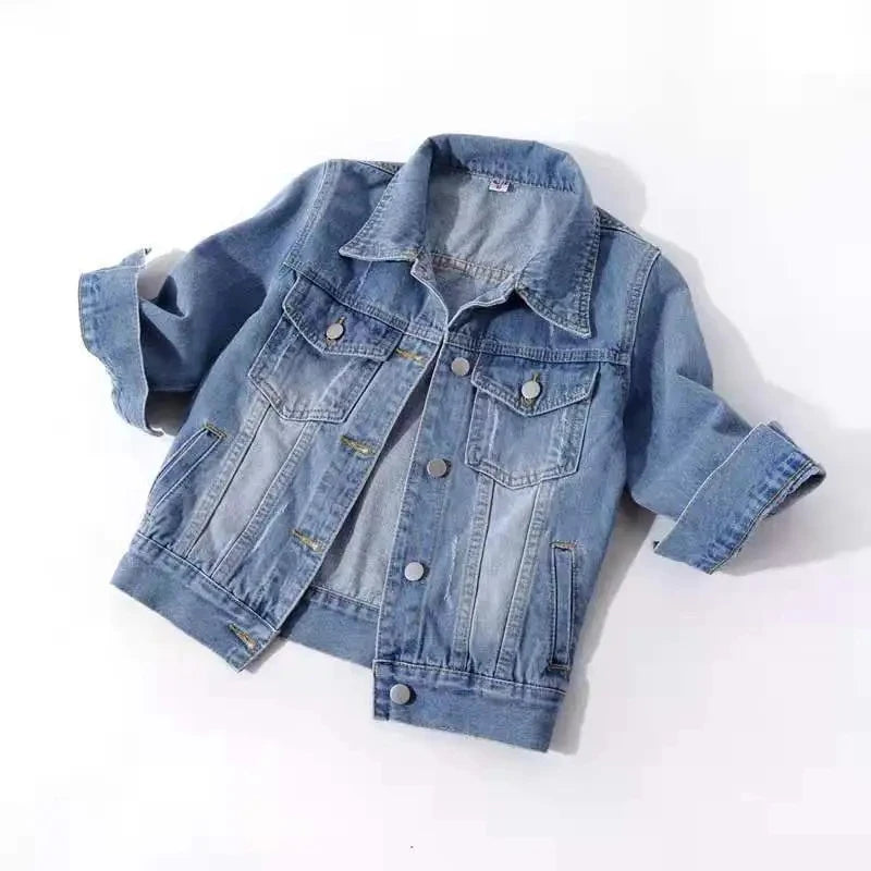 2024 New Women Spring Autumn Denim Jacket Tops Pink Color Solid Short Multicolor Feminino Three Quarter Sleeve Jean Jacket